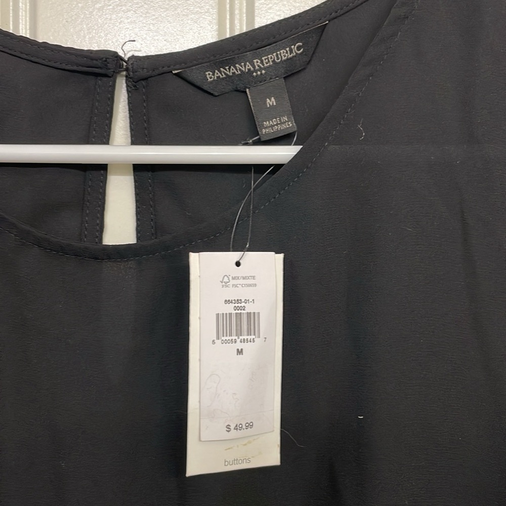 NWT Banana Republic Knot Front Blouse - Picture 3 of 10